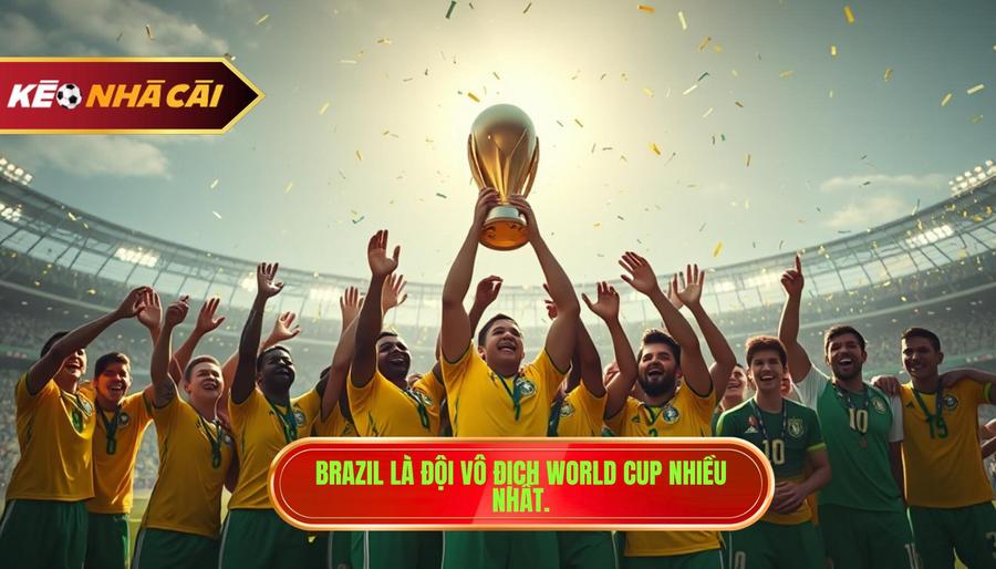 1. Brazil là đội vô địch World Cup nhiều nhất.